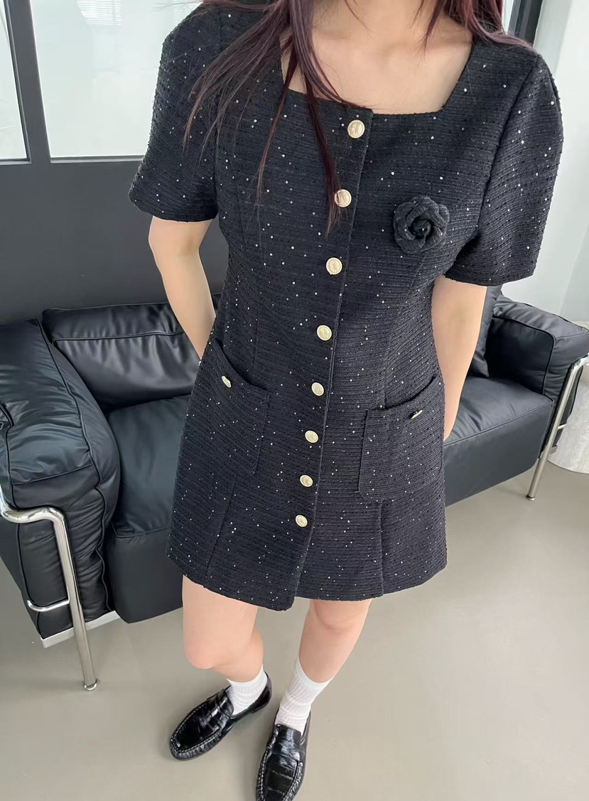 J CRANE-A韓國直郵女裝新品熱賣休閑26春夏連衣裙粗花呢J CRANE連衣裙