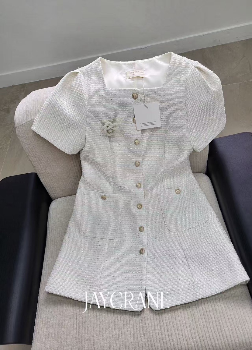 J CRANE-A韓國直郵女裝新品熱賣休閑26春夏連衣裙粗花呢J CRANE連衣裙圖色2