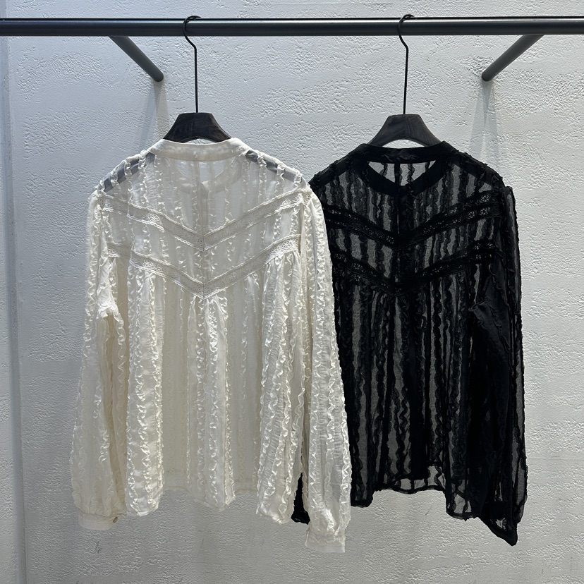 TRIPLE SEVEN韓國東大門代購女裝新款26春夏襯衫蕾絲衫蕾絲TRIPLE SEVEN襯衫/蕾絲衫