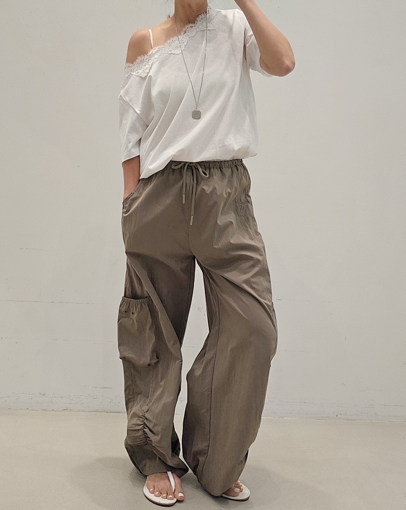 NEOUL韓國直郵女士新品休閑時尚人氣26春夏推薦職業休閑褲NEOUL/ahin雙領標簽休閑褲