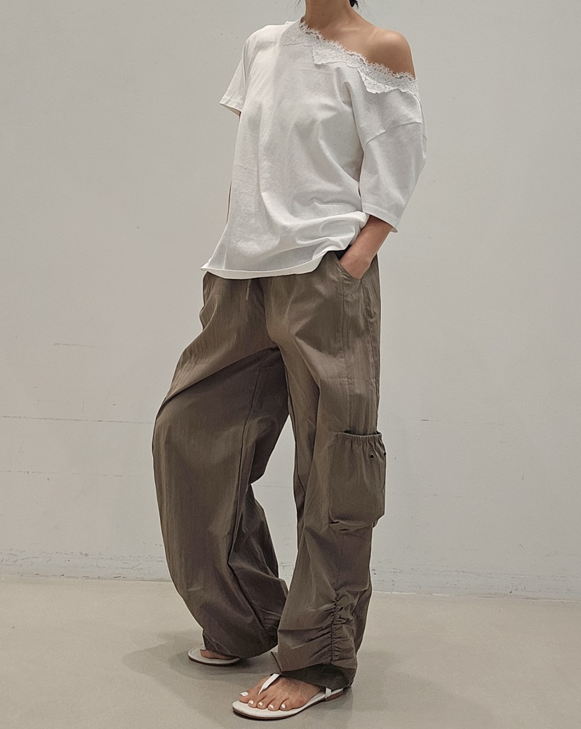 NEOUL韓國直郵女士新品休閑時尚人氣26春夏推薦職業休閑褲NEOUL/ahin雙領標簽休閑褲