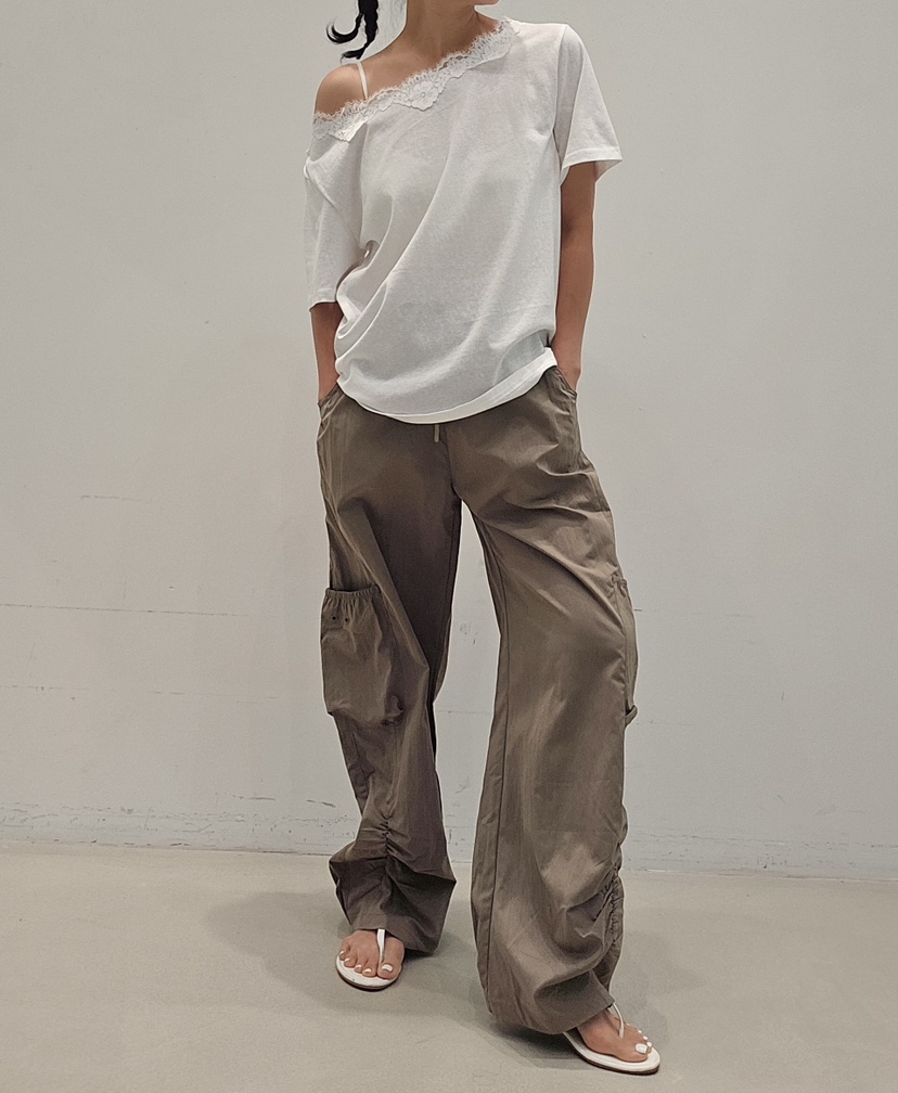 NEOUL韓國直郵女士新品休閑時尚人氣26春夏推薦職業休閑褲NEOUL/ahin雙領標簽休閑褲