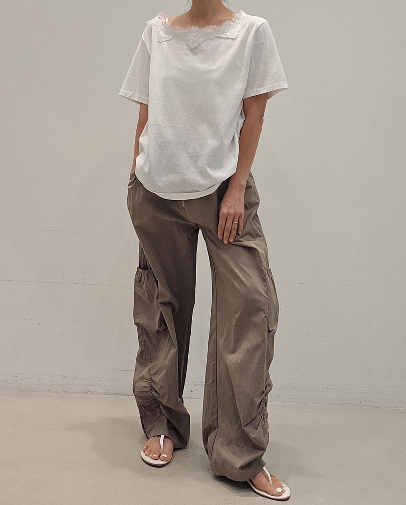 NEOUL韓國直郵女士新品休閑時尚人氣26春夏推薦職業休閑褲NEOUL/ahin雙領標簽休閑褲