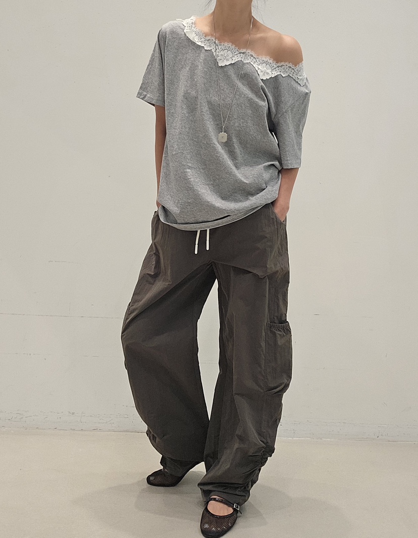 NEOUL韓國直郵女士新品休閑時尚人氣26春夏推薦職業休閑褲NEOUL/ahin雙領標簽休閑褲