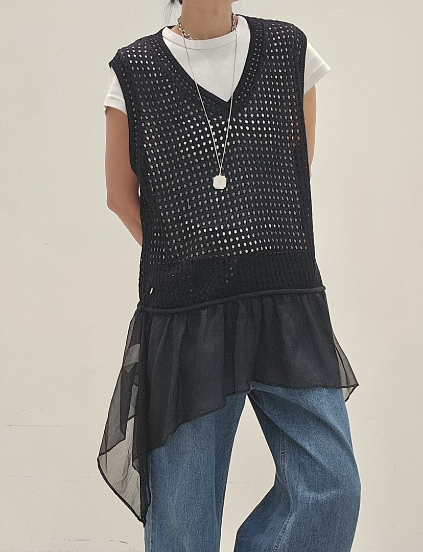 NEOUL韓國直郵實拍女裝新款人氣休閑推薦時尚熱賣吊帶背心NEOUL/ahin雙領標簽吊帶/背心