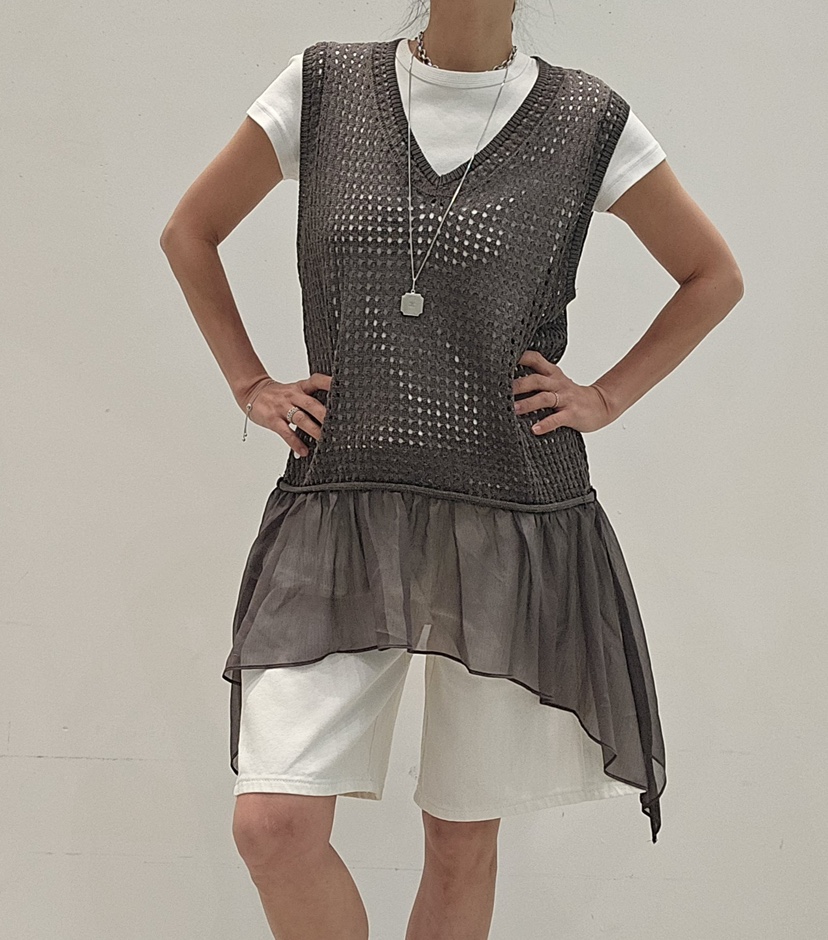 NEOUL韓國直郵實拍女裝新款人氣休閑推薦時尚熱賣吊帶背心NEOUL/ahin雙領標簽吊帶/背心