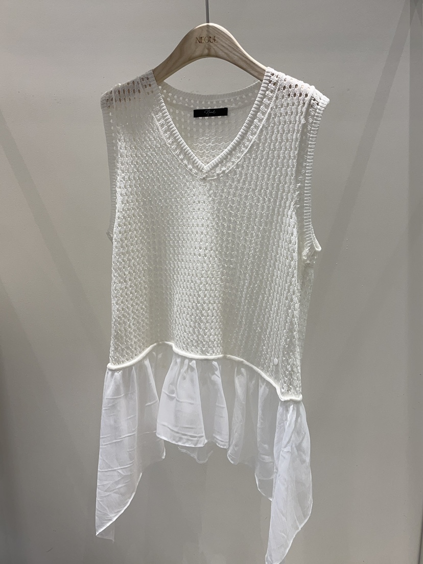 NEOUL韓國直郵實拍女裝新款人氣休閑推薦時尚熱賣吊帶背心NEOUL/ahin雙領標簽吊帶/背心圖色1