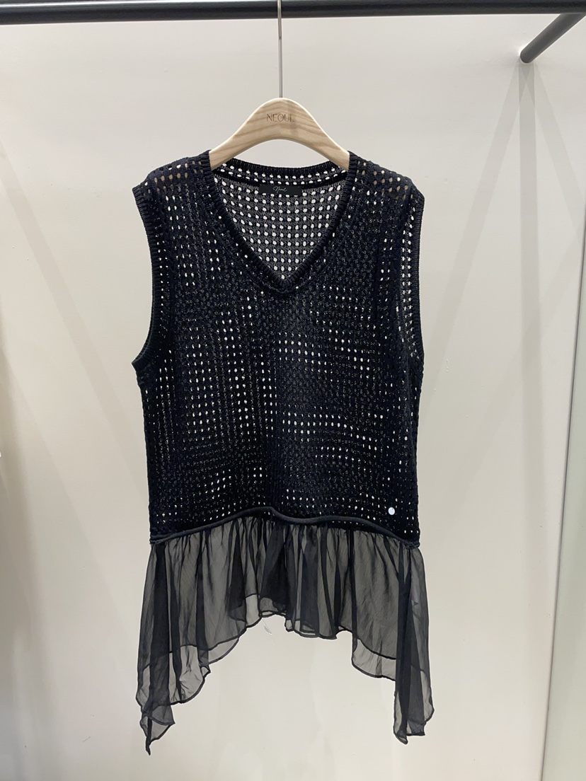 NEOUL韓國直郵實拍女裝新款人氣休閑推薦時尚熱賣吊帶背心NEOUL/ahin雙領標簽吊帶/背心圖色3