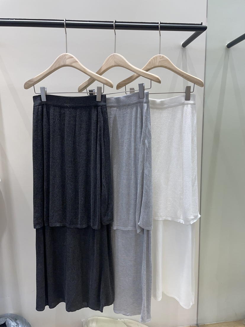 NEOUL韓國直郵女裝新款時尚熱賣人氣26春夏休閑職業長裙披肩NEOUL/ahin雙領標簽長裙