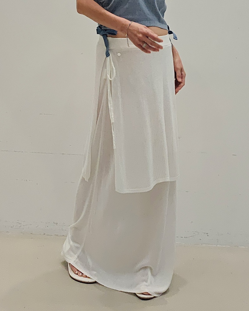 NEOUL韓國直郵女裝新款時尚熱賣人氣26春夏休閑職業長裙披肩NEOUL/ahin雙領標簽長裙