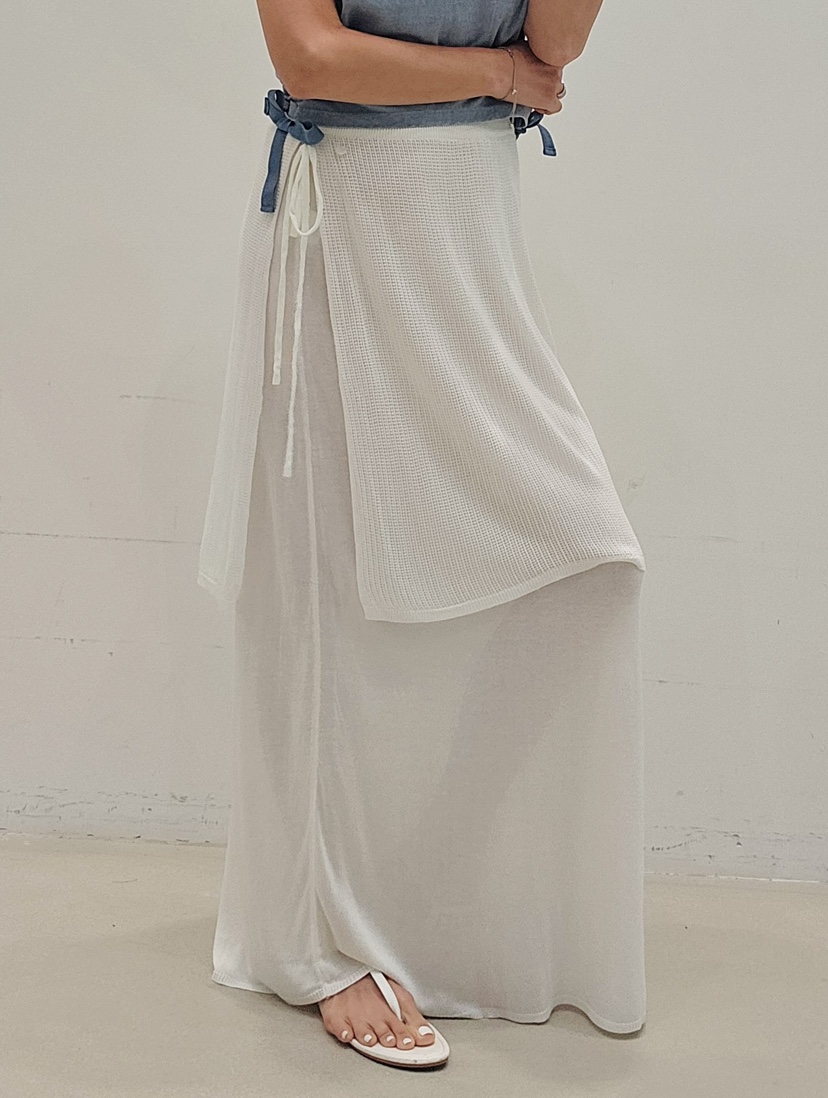 NEOUL韓國直郵女裝新款時尚熱賣人氣26春夏休閑職業長裙披肩NEOUL/ahin雙領標簽長裙