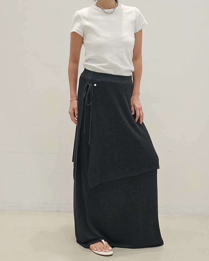 NEOUL韓國直郵女裝新款時尚熱賣人氣26春夏休閑職業長裙披肩NEOUL/ahin雙領標簽長裙圖色1