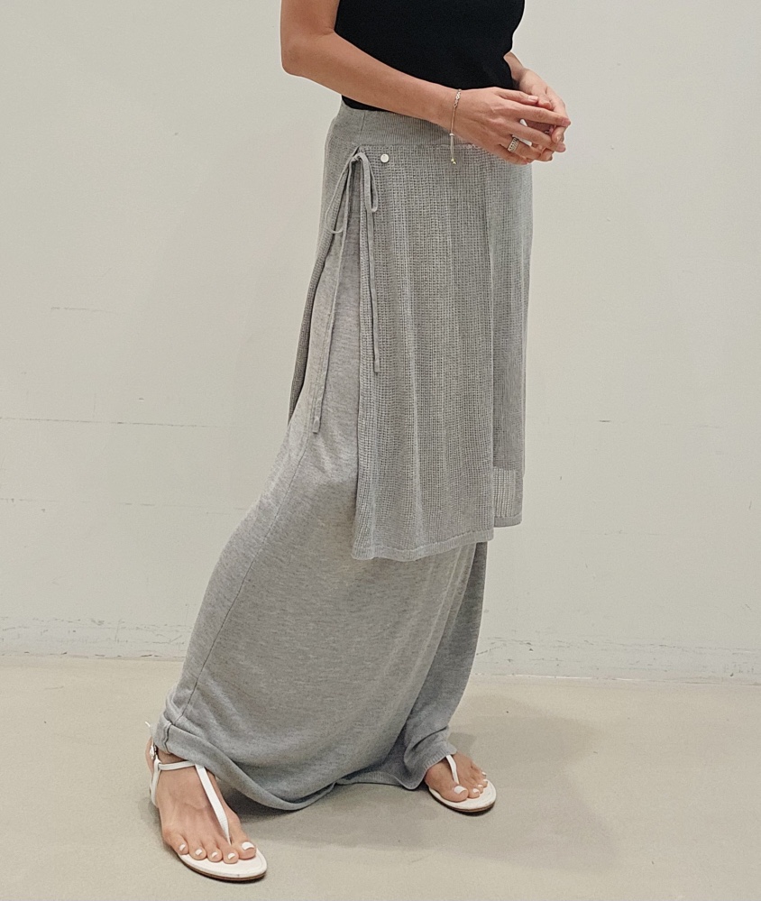 NEOUL韓國直郵女裝新款時尚熱賣人氣26春夏休閑職業長裙披肩NEOUL/ahin雙領標簽長裙圖色2