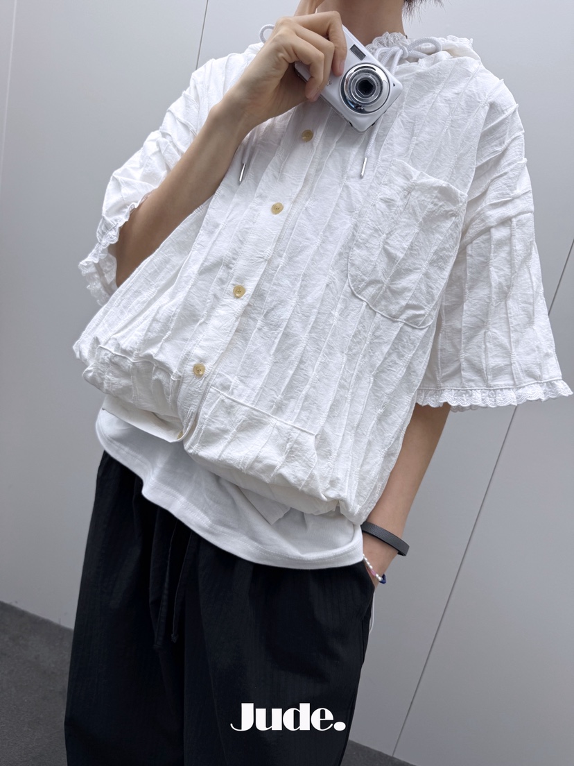 HEYJUDE韓國代購女士新品時尚26春夏推薦休閑職業襯衫蕾絲衫HEYJUDE襯衫/蕾絲衫