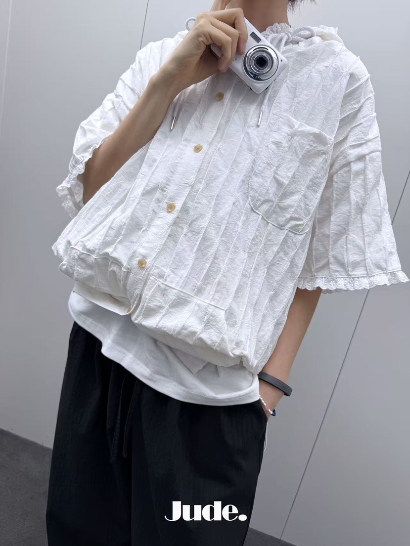 HEYJUDE韓國代購女士新品時尚26春夏推薦休閑職業襯衫蕾絲衫HEYJUDE襯衫/蕾絲衫