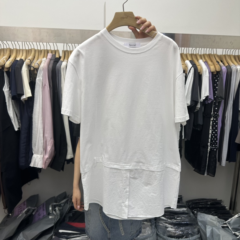 SPECIAL韓國代購女士新款26春夏休閑職業時尚推薦熱賣T恤SPECIALT恤圖色1
