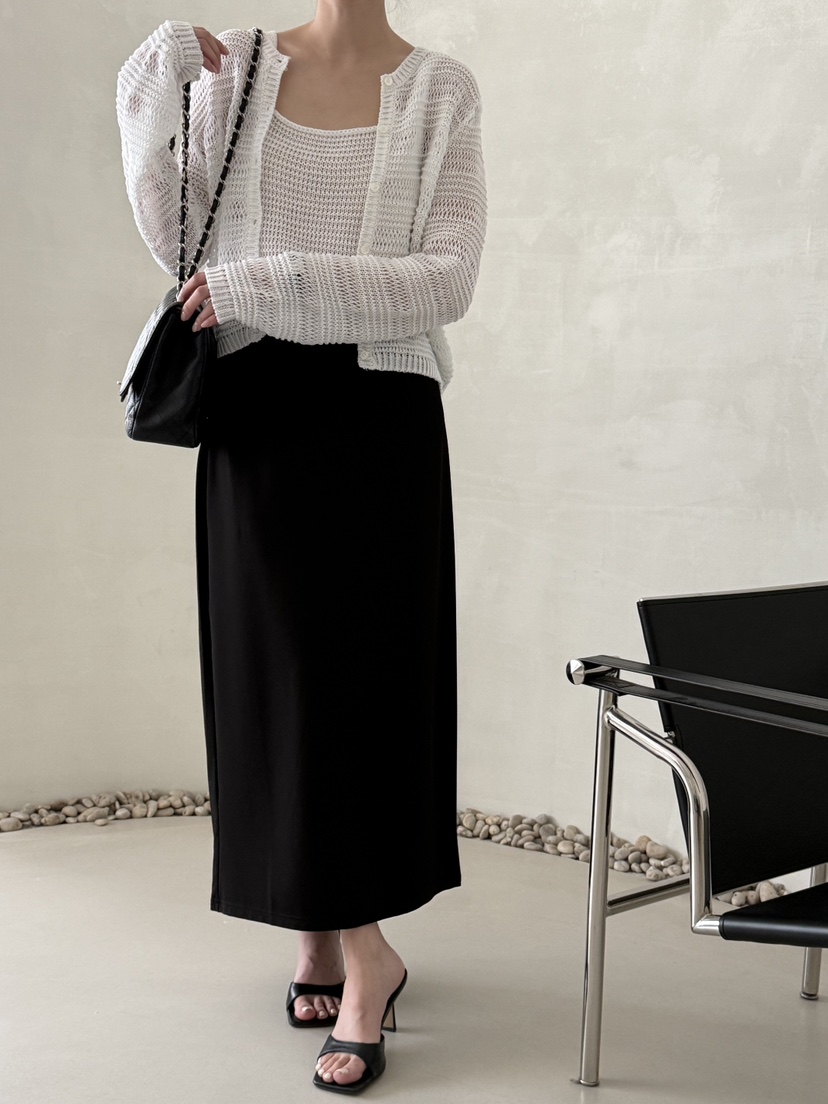 DEMAR韓國代購女士新品職業休閑推薦時尚人氣26春夏長裙修身DEMAR長裙