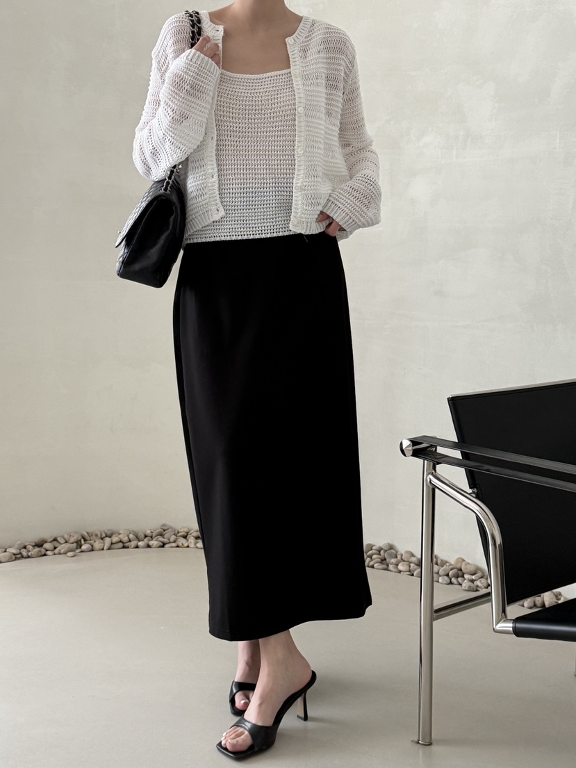 DEMAR韓國代購女士新品職業休閑推薦時尚人氣26春夏長裙修身DEMAR長裙