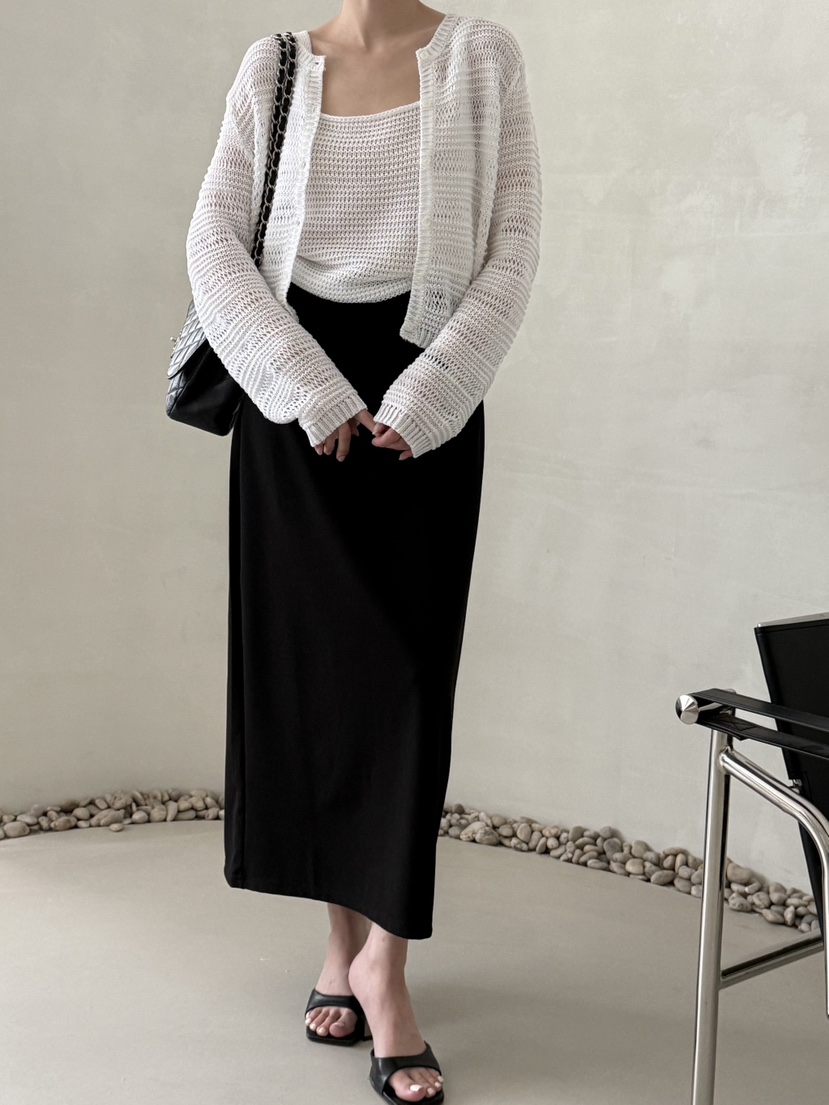 DEMAR韓國代購女士新品職業休閑推薦時尚人氣26春夏長裙修身DEMAR長裙