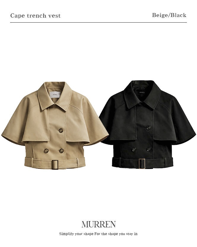 MURREN韓國直郵實拍女裝新款職業推薦人氣熱賣時尚夾克斗篷MURREN夾克