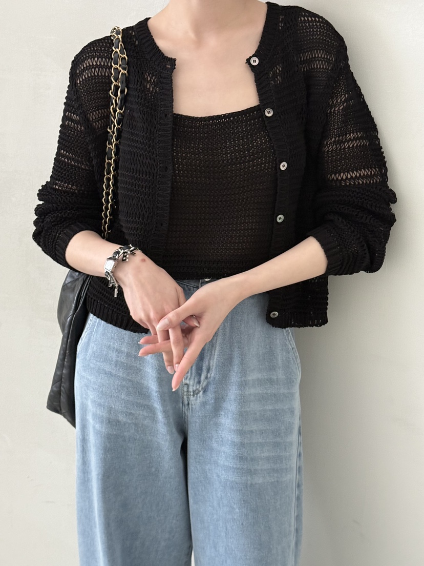 DEMAR韓國直郵女士新款熱賣職業針織衫不含內搭羊毛衫開襟DEMAR針織衫圖色2