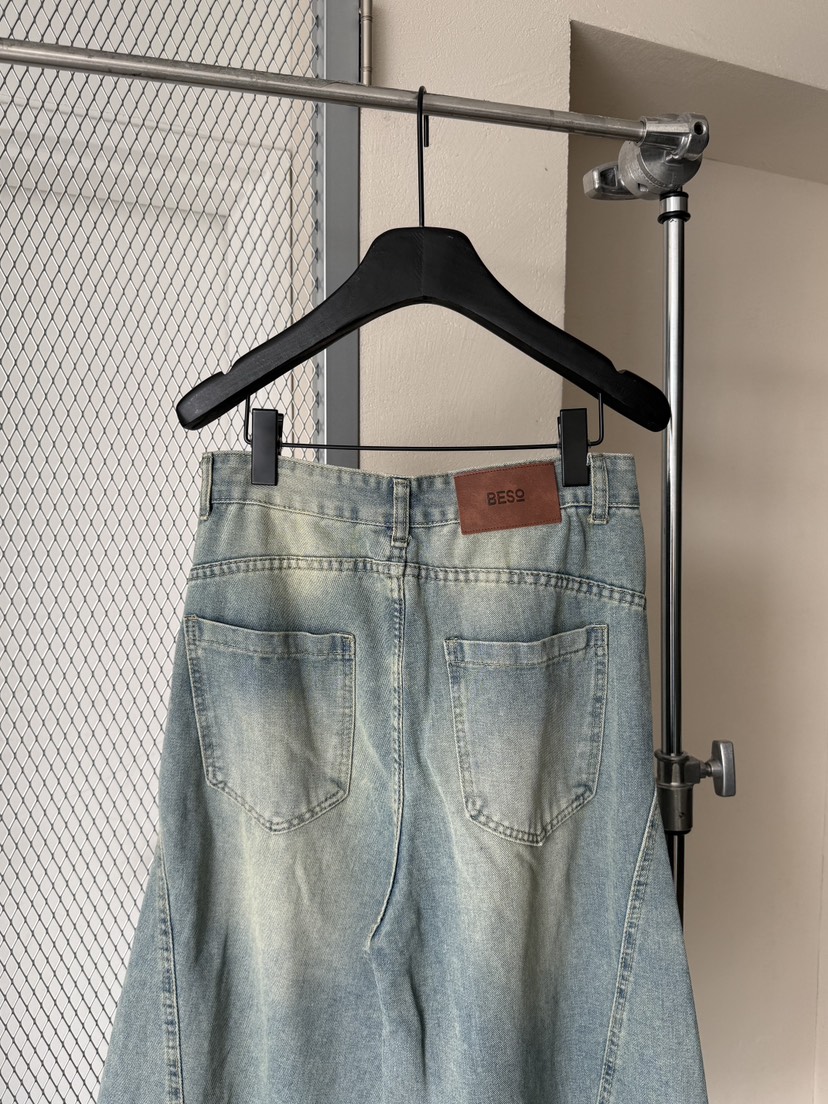 LARCENCICL/BESO韓國東大門代購女裝新款推薦職業牛仔褲LARCENCICL/BESO牛仔褲