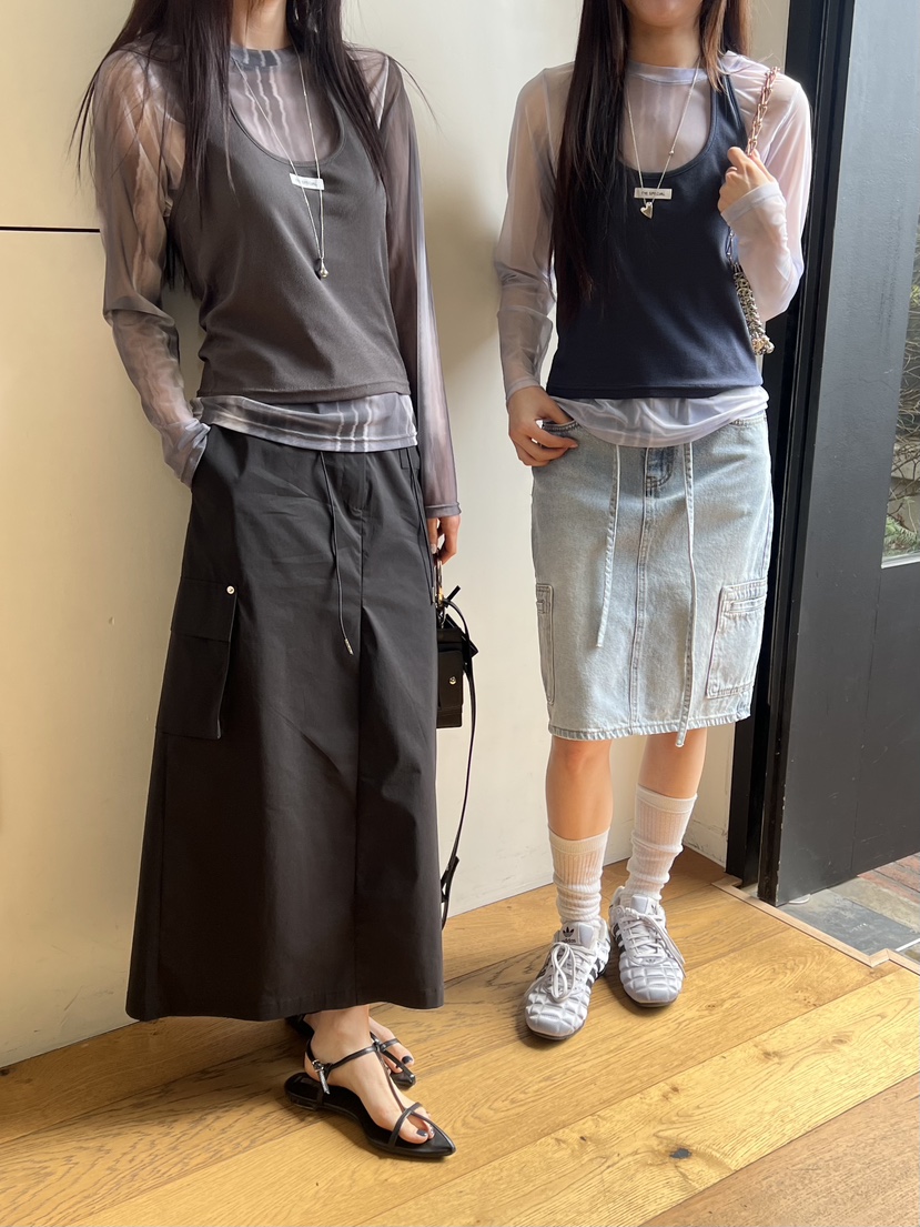 SPECIAL韓國直郵實拍女裝新品熱賣人氣26春夏半身裙中短裙口袋SPECIAL半身裙/中短裙