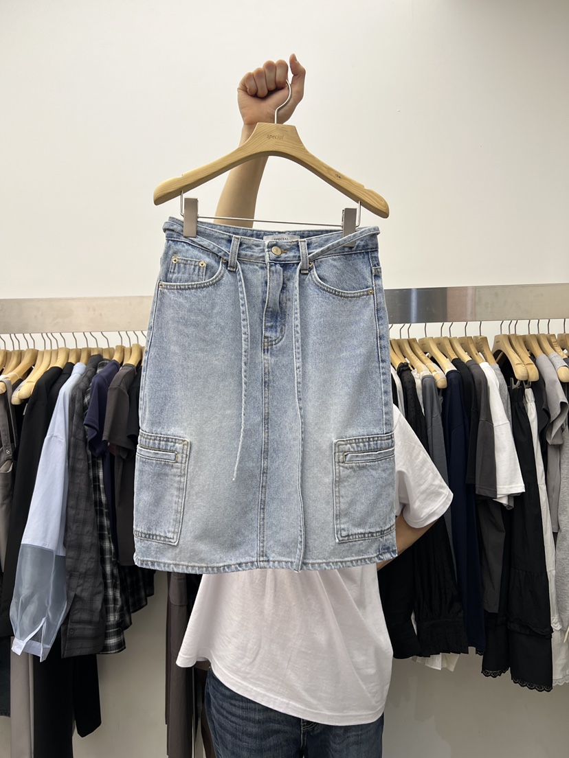 SPECIAL韓國直郵實拍女裝新品熱賣人氣26春夏半身裙中短裙口袋SPECIAL半身裙/中短裙圖色1