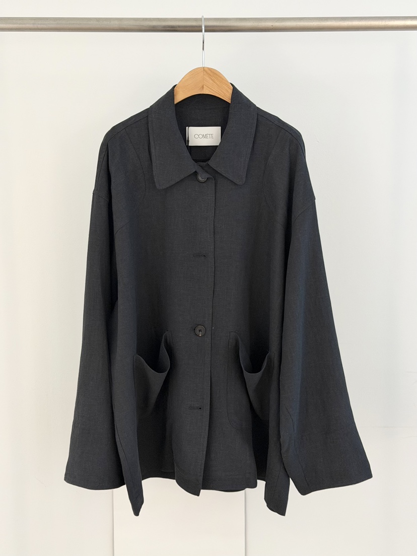 COMETE韓國直郵實拍女裝新款熱賣26春夏休閑時尚夾克亞麻COMETE夾克圖色2