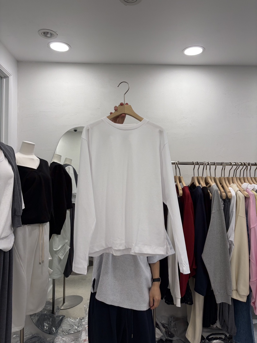 DELICATE韓國直郵女裝新品職業推薦時尚休閑26春夏長袖T恤DELICATE長袖T恤圖色2