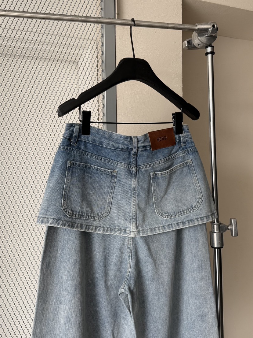 LARCENCICL/BESO韓國代購女士新品26春夏人氣熱賣牛仔褲LARCENCICL/BESO牛仔褲