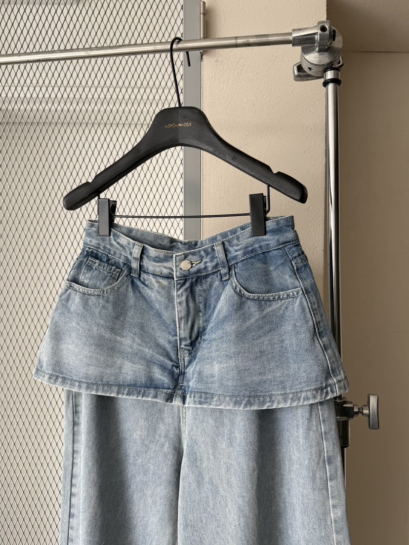 LARCENCICL/BESO韓國代購女士新品26春夏人氣熱賣牛仔褲LARCENCICL/BESO牛仔褲