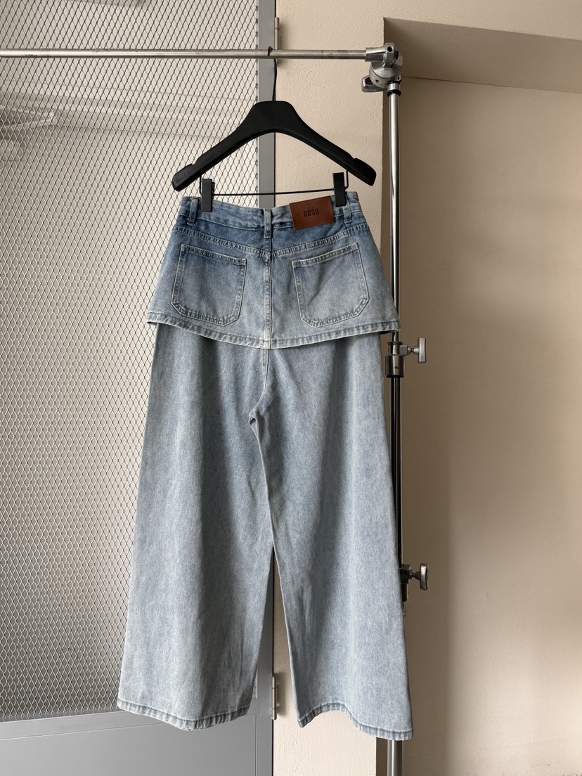 LARCENCICL/BESO韓國代購女士新品26春夏人氣熱賣牛仔褲LARCENCICL/BESO牛仔褲