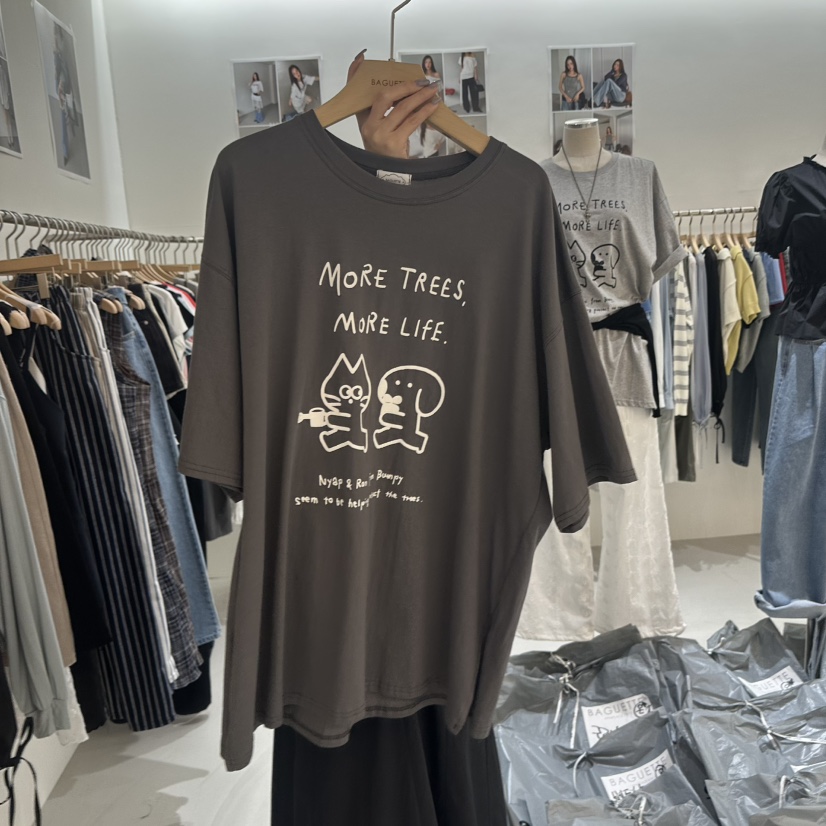 BAGUETTE-P韓國直郵實拍女士新品時尚熱賣人氣推薦26春夏T恤BAGUETTE-PT恤圖色1