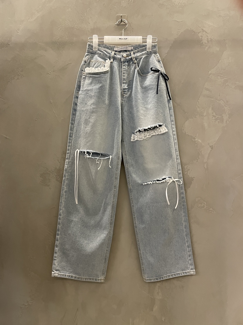 MULCUP韓國代購女裝新品職業26春夏人氣休閑時尚熱賣牛仔褲MULCUP牛仔褲圖色1