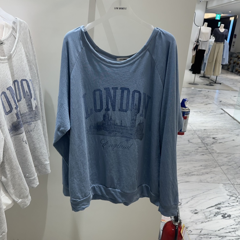 LOW MOMENT韓國代購女士新款職業休閑26春夏長袖T恤寬松LOW MOMENT長袖T恤圖色3