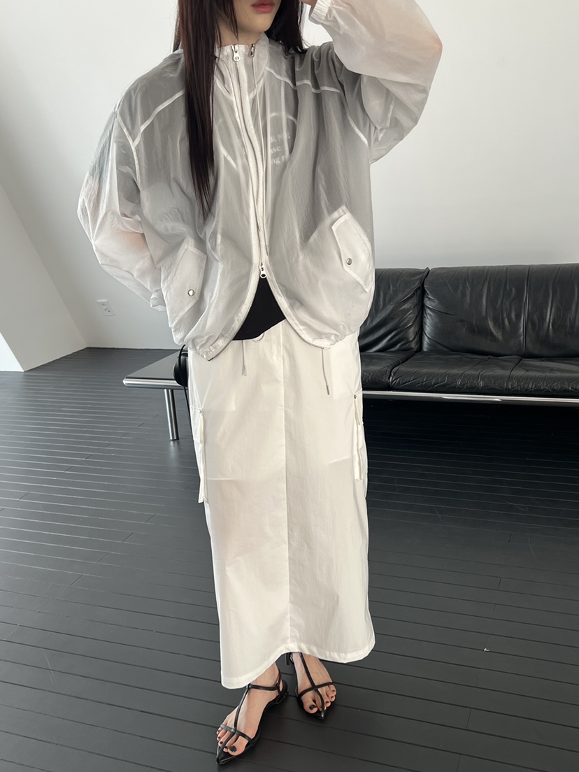 SPECIAL韓國直郵實拍女裝新款職業推薦熱賣夾克防風衣透明SPECIAL夾克