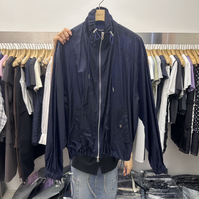 SPECIAL韓國直郵實拍女裝新款職業推薦熱賣夾克防風衣透明SPECIAL夾克圖色2深藍色