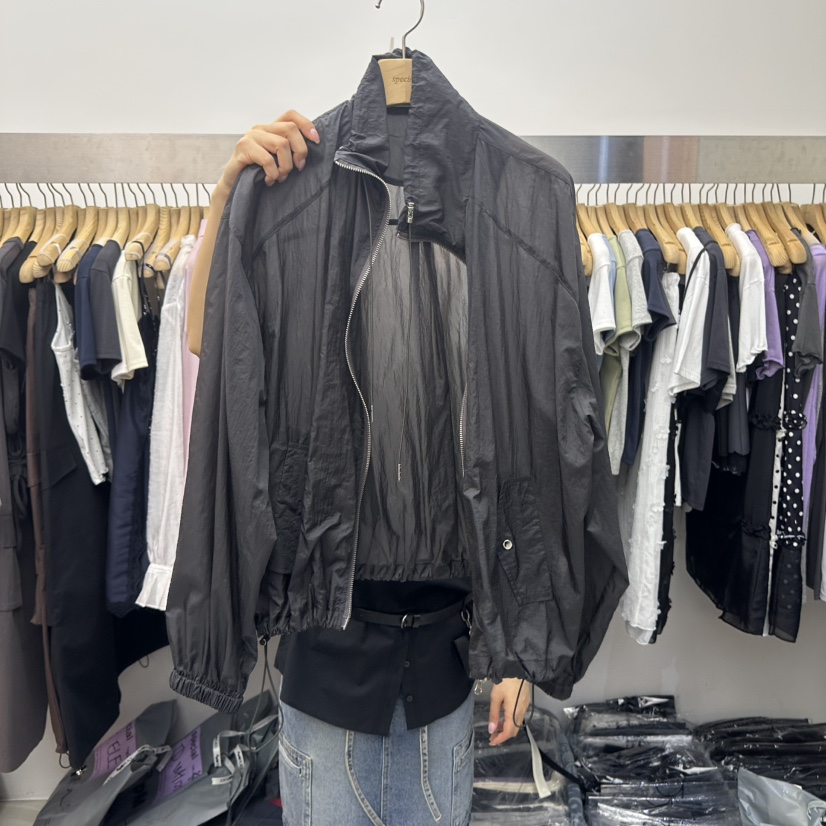 SPECIAL韓國直郵實拍女裝新款職業推薦熱賣夾克防風衣透明SPECIAL夾克圖色3墨色