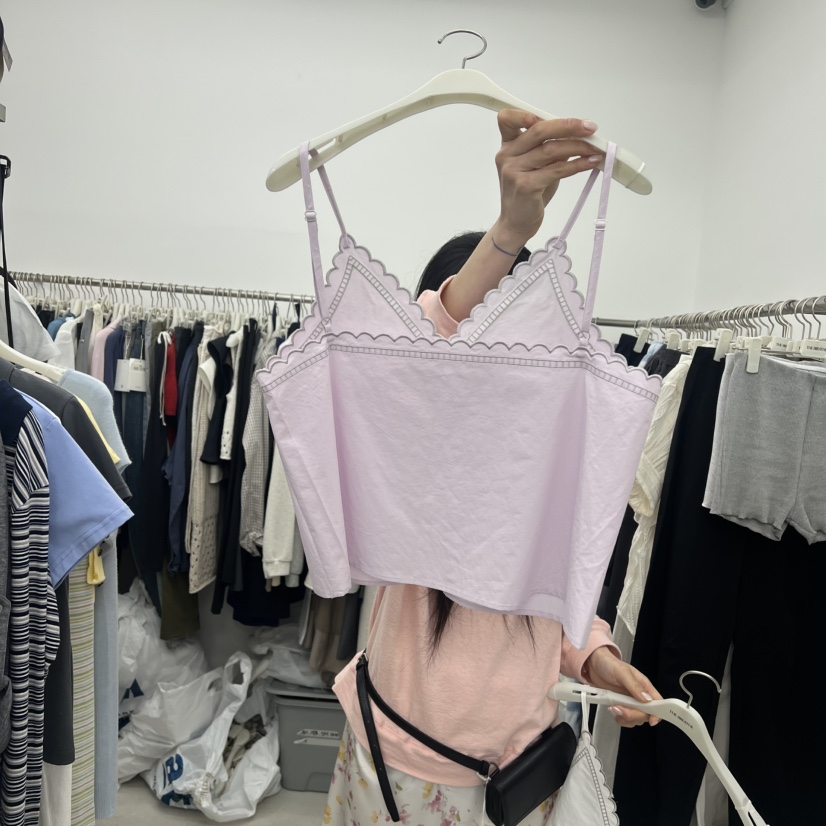 BREATHE韓國代購女士新品推薦26春夏職業熱賣吊帶背心刺繡BREATHE吊帶/背心