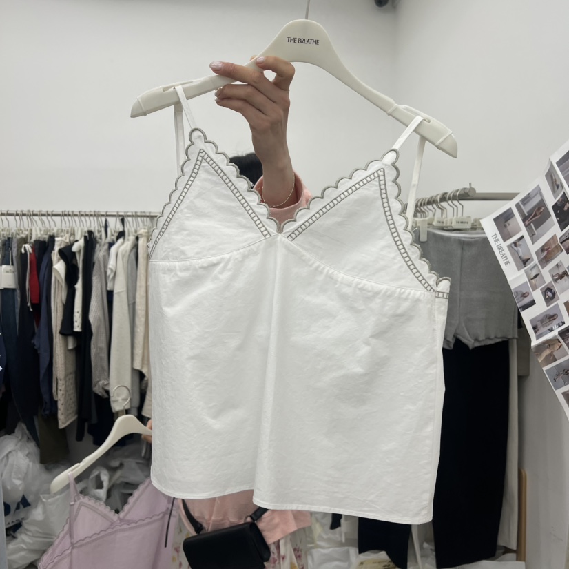 BREATHE韓國代購女士新品推薦26春夏職業熱賣吊帶背心刺繡BREATHE吊帶/背心圖色2