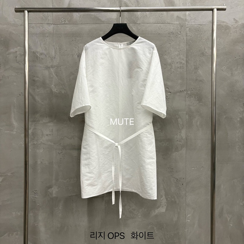 MUTE-P韓國代購女士新款職業時尚休閑熱賣26春夏連衣裙含腰帶MUTE連衣裙圖色1