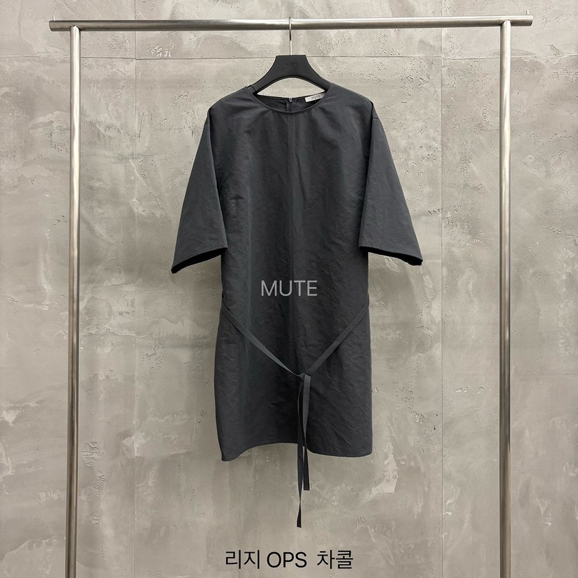 MUTE-P韓國代購女士新款職業時尚休閑熱賣26春夏連衣裙含腰帶MUTE連衣裙圖色2