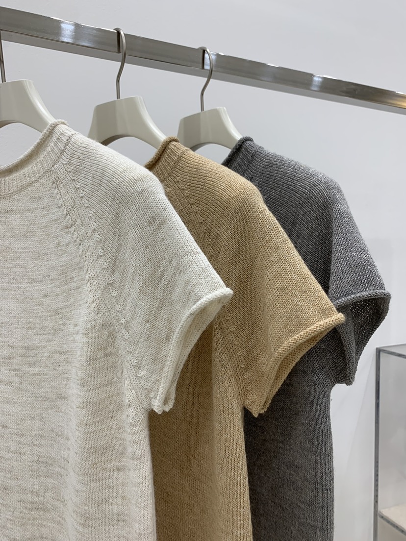 ARVE韓國直郵實拍女士新品26春夏職業推薦針織衫插肩袖亞麻ARVE針織衫