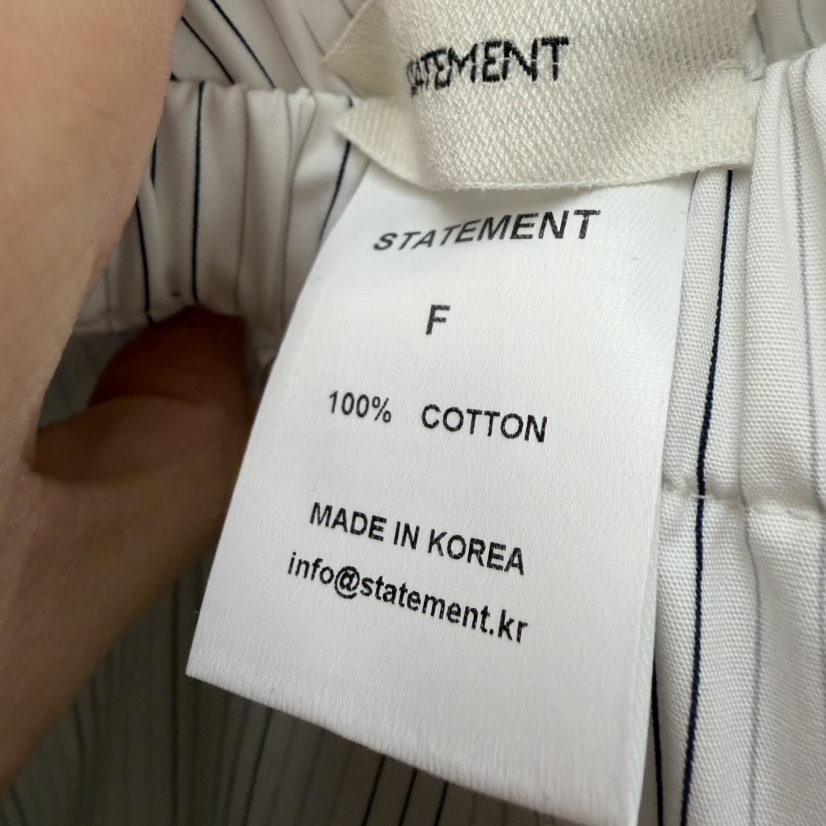 STATEMENT韓國直郵女士新品休閑人氣時尚26春夏休閑褲條紋STATEMENT休閑褲