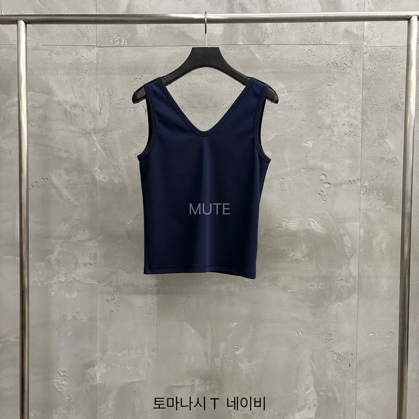 MUTE-P韓國代購女裝新款26春夏推薦人氣熱賣休閑吊帶背心MUTE吊帶/背心圖色4深藍色