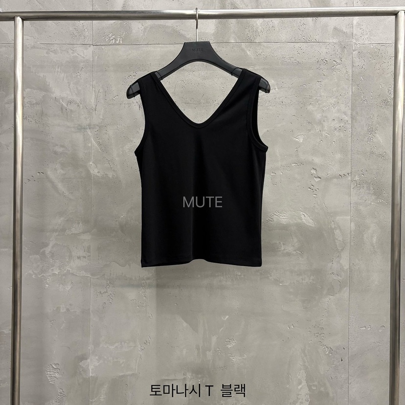 MUTE-P韓國代購女裝新款26春夏推薦人氣熱賣休閑吊帶背心MUTE吊帶/背心圖色6黑色