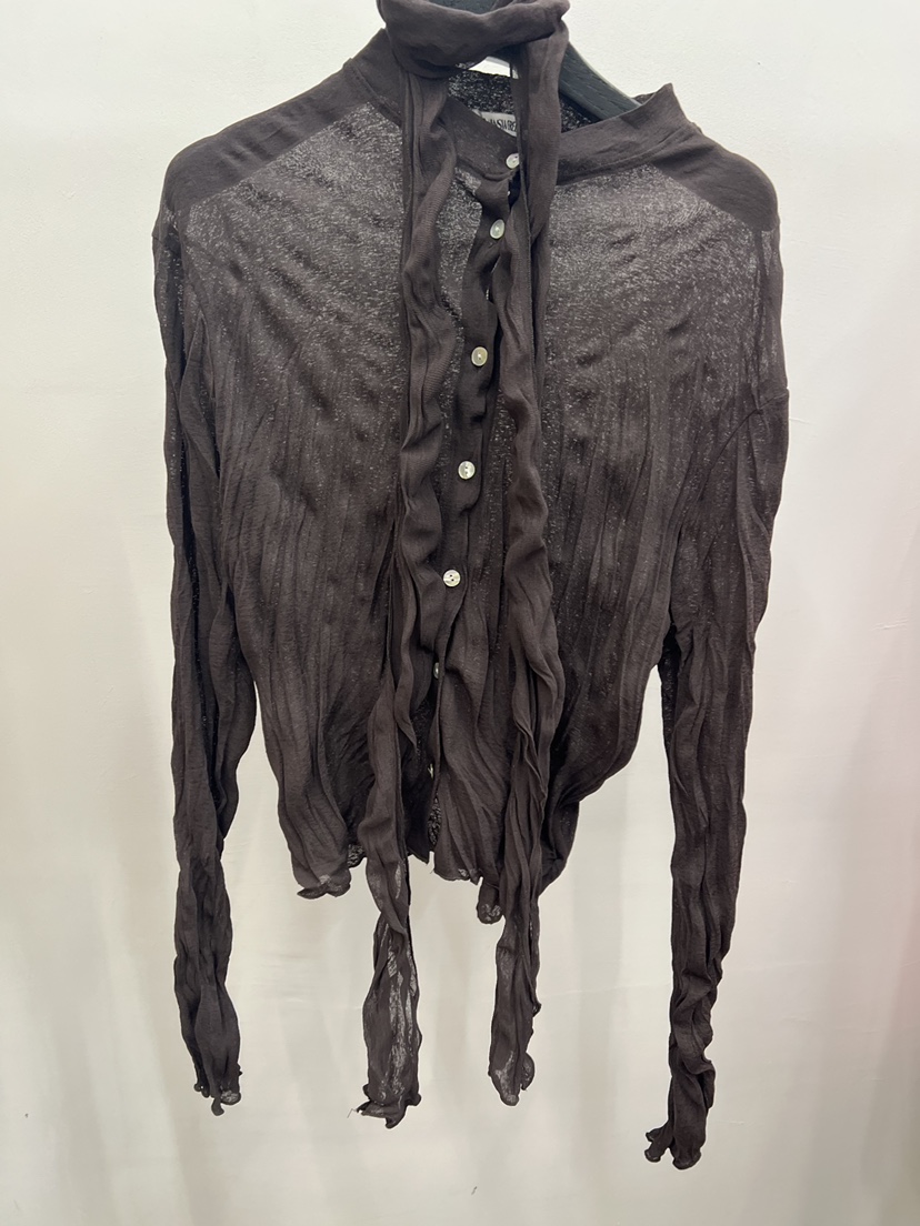 UNANSWERED-MYSTERY/FIFO韓國東大門直郵女士新款休閑襯衫蕾絲衫含脖帶UNANSWERED-MYSTERY/FIFO襯衫/蕾絲衫圖色2