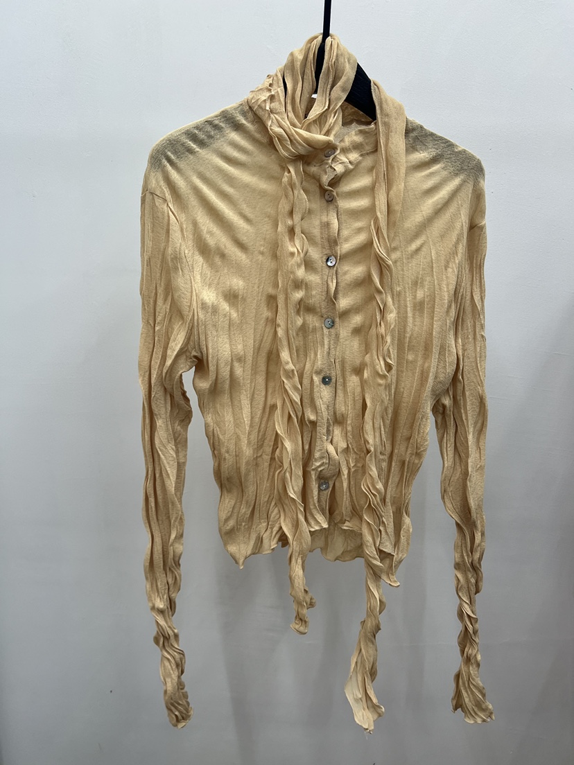 UNANSWERED-MYSTERY/FIFO韓國東大門直郵女士新款休閑襯衫蕾絲衫含脖帶UNANSWERED-MYSTERY/FIFO襯衫/蕾絲衫圖色3