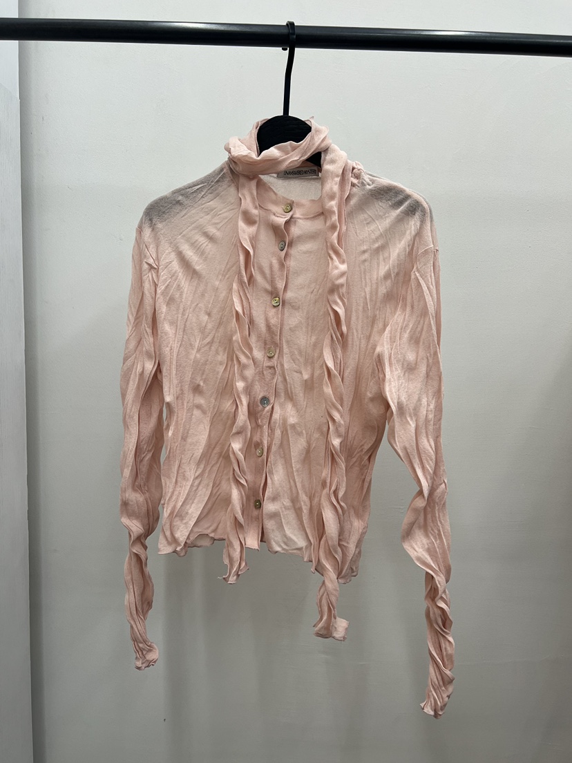 UNANSWERED-MYSTERY/FIFO韓國東大門直郵女士新款休閑襯衫蕾絲衫含脖帶UNANSWERED-MYSTERY/FIFO襯衫/蕾絲衫圖色4